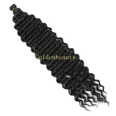 China Blonde Synthetic Deep Wave Braiding Hair Extensions Deep Wave Twist Braiding Hair Crochet Braids Hair For Women for sale