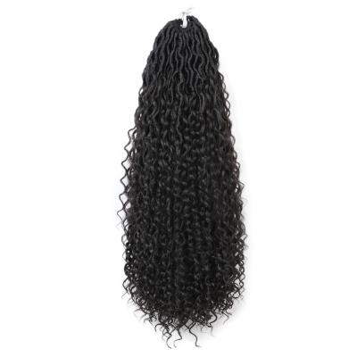 China Ombre Goddess Box Braiding Hair Extensions Natural Synthetic Box Braid Hair Crochet Braid Long Bohemian Braids Braids Crochet Hair With Curly for sale