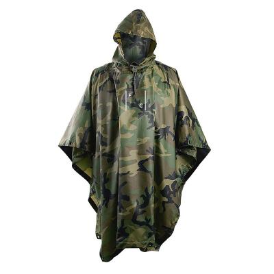 China Maiyu Durable Waterproof High Quality Polyester Camouflage Rain Poncho for sale