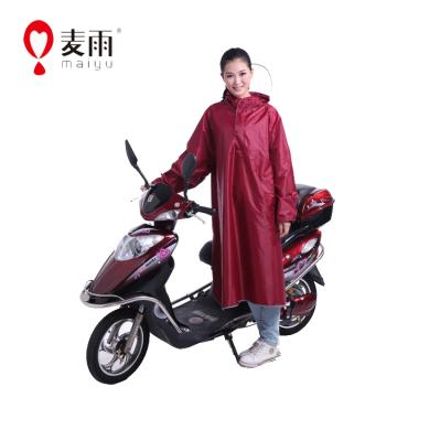 China Maiyu Pattern Lightweight PVC Hood Long Raincoat Rain Sewing Ponchos for sale