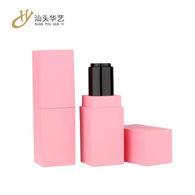 China HUAYI Cosmetic Square Matte Pink Lip Balm Lipstick Tubes Container For Makeup Tubes for sale