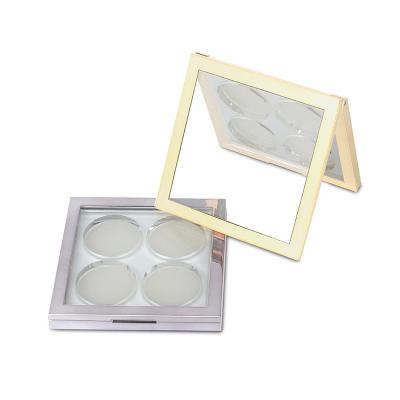 China HUAYI Materials HUAYI OEM Factory Wholesale Cheap Makeup Logo Vendor Custom Private Label 4 Colors Glitter Eyeshadow Palette for sale