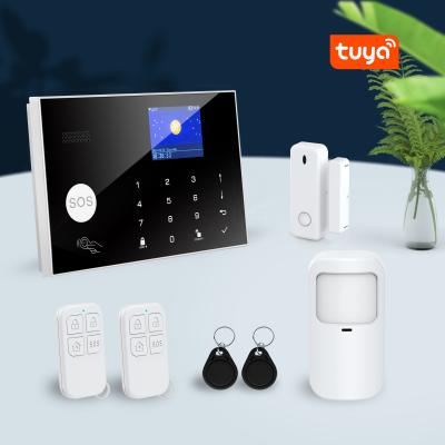 China Factory Price Tuya WiFi+4G/3G/2G GM/M Home Security Burglar Alarm System Support Google Alexa Voice Control for sale