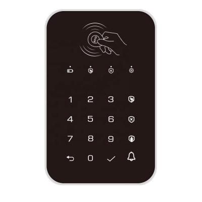 China For Home Burglar Alarm System Factory Price RF 433MHz Contact Password Wireless Keypad For Tuya RFID Alarm System Support Card And Doorbell Press for sale