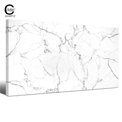 China Caxstone Artificial Quartz Stone Sheet White Calcatta Quartz Slabs for Hotel à venda