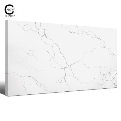 Cina Caxstone Artificial Stone Kitchen Countertop Polished White Big Slab 93% Natural Quartz Venus White in vendita