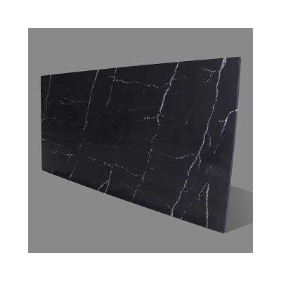 China Big slabs for Decorative black quartz plate cut to size for hot fashion kitchen countertops for sale