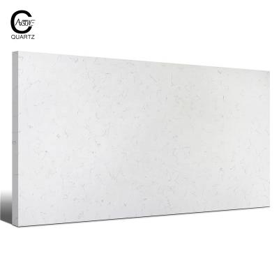 China Caxstone Carrara White Quartz Stone Slab Polished Surface Super White Cararra Quartz for Countertops for sale