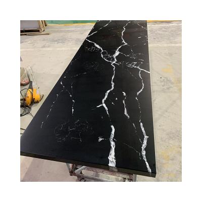 China New Design Calacatta White Black Quartz With Veins Cut To Size For Kitchen Countertops Vanitytop for sale