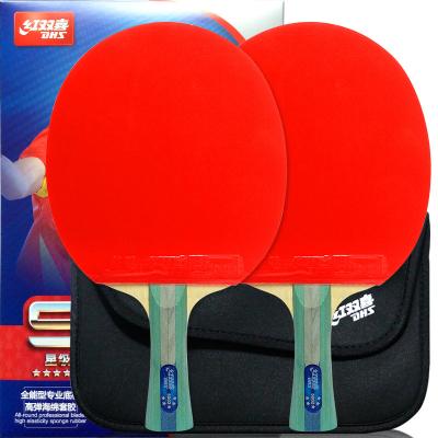 China SDH Double Happiness 5006 Horizontal Straight Grip 5006 Double Sided Reverse Rubber Table Tennis Racket 5003/5007 156*150mm for sale