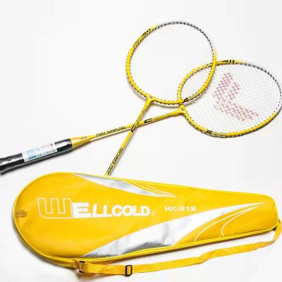 China Thickened with bag aluminum alloy badminton racket for adult and kids factory direct wholesale badminton rackets HK212 for sale