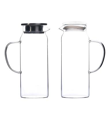 China Sustainable ready to ship borosilicate glass water milk jug for sale