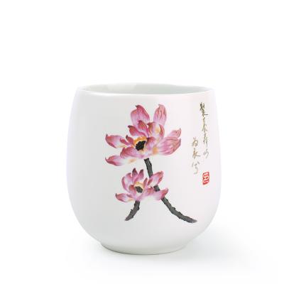 China Cheap Handmade 180ml Ceramic Porcelain Luster Tea Cup Set Viable for sale