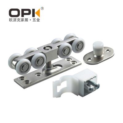 China Palstic opk furniture roller wardrobe sliding door hardware for sliding doors for sale