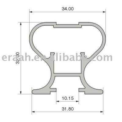 China OPK-F01-02 Aluminum Framed Door Profiles For Wardrobe Sliding Door System for sale