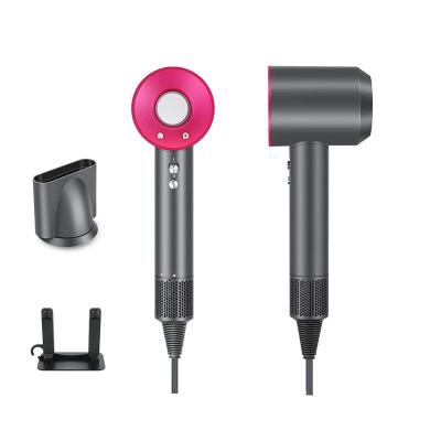 China 110000 Rpm Anion Ionic Hair Dryer , Brushless Round Blow Dryer Single Nozzle Rose Red Color Hair Dryer for sale