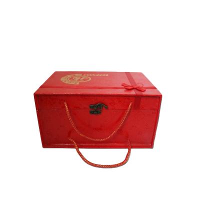 China OEM Gift Recyclable Rigid Paper Red Jewelry Box For Packaging for sale