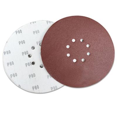 China 9 Inch 225mm Sandpaper Disc Round Hook and Loop Disc Sheet Drywall Sand Polishing Sanding Papers for sale