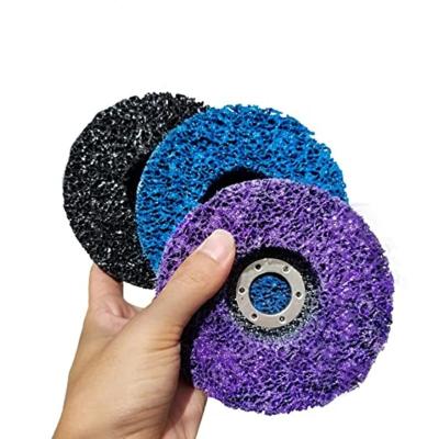 China High Performance 125mm Long Life Abrasive Grinding Wheel Poly Strip Grinding Disc Fin Clean Paint Removal Solvent Sanding Discs for sale