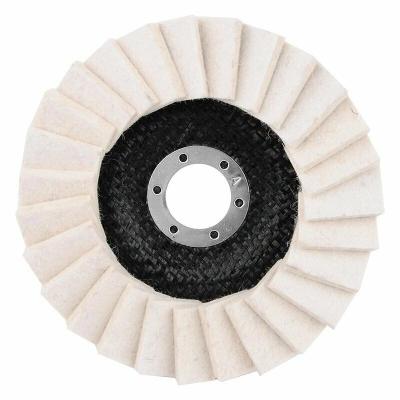 China High Quality 5Inch 125mm Series Polishing Wheel Ruled Wool Polishing Polishers Pad Buffer Disc For Angle Grinder Polishing Discs for sale