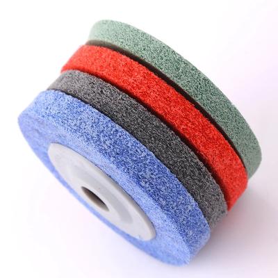 China Long Life High Performance Metal Abrasive Grinding Wheel 100*16mm7p 9p Non Woven Nylon Fiber Wheel Polishing Abrasive Disc for sale