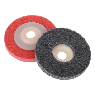 China High Performance 9P Hardness 100mm Nylon Fiber Wheel Grinding Wheel Polishing Angle Grinder Long Life Nylon Around Sanding Disc for sale