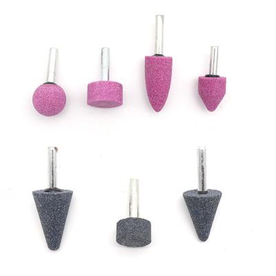 China Long Life High Performance 3mm 6mm Shank Head Ceramic Stone Abrasive Grinding Mounting Points for sale