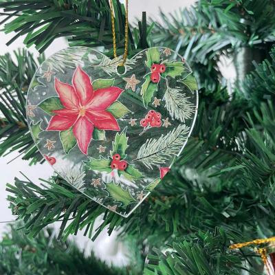 China Acrylic Mirror Garland Christmas Decoration Christmas Ornaments for sale