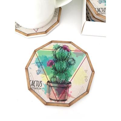 China Fashion Viable Home Design High Quality Ceramic Decor Absorbent Coaster With Competitive Price for sale