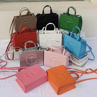 China 2021 Popular High Quality Cross Body Fashion Women PU Leather Tote Handbags Customized for sale