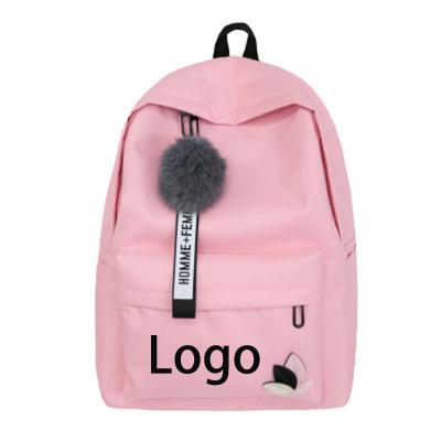 China School Girls School Girls Oxford Waterproof Simple Custom Student Casual Solid Color Sports Backpacks for sale