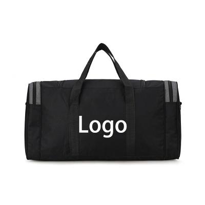 China Custom Oxford Large Capacity Logo Oxford Men Women Waterproof Travel Foldable Tote Bags for sale