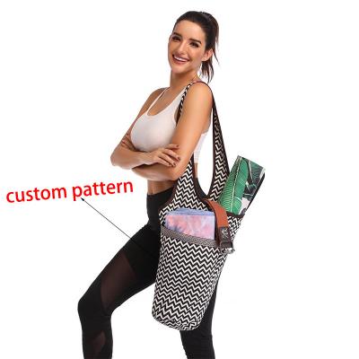 China Outdoor Water Resistant Big Pocket Ladies Customized Fashion Sports Eco Friendly Canvas Yoga Mat Bag for sale