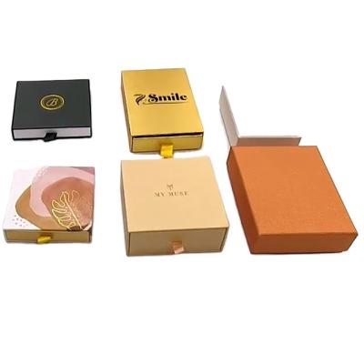 China Wholesale Custom Cardboard Luxury Cardboard Small Cardboard Jewelry Box Wedding Jewelry Box Small Velvet Laser Sliding Earring Drawer Jewelry Packaging Paper Box for sale