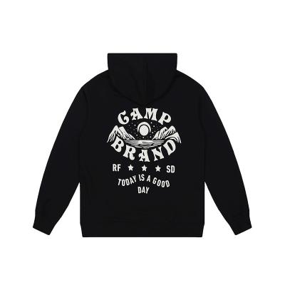 China QINH029 Heavy Pullover Hoodie Custom Blast Printing Custom Hoodie Streetwear Hoodie Embroidery Rhinestone Manufacturing for sale