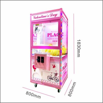 China Metal hot sale Customized pink claw machine  Game Coins Custom  doll crane machine for sale