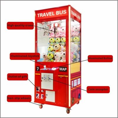 China Metal + Plastic Wholesale red doll crane machine  Indoor Coin Operated Arcade Game Machines Children Toy  claw crane for sale