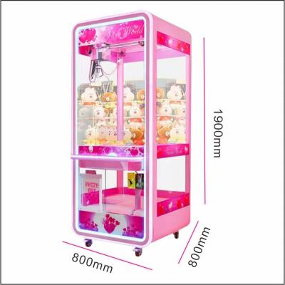 China Metal Cheap Transparency mini claw machine Pink Toy Claw Crane Machine for arcade machine for sale