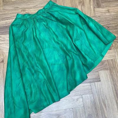 China 2023 Fashion Color Green Women's Skirt Real Sheep Ladies Designer Wholesale Real Leather Genuine Leather Skirt Custom Moq for sale