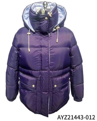 China Sustainable Women Fashionable Double Face Reversible Goose Down Coat Detachable Hood for sale