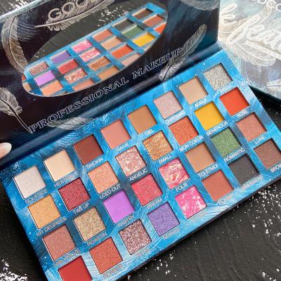 China Waterproof 32 Color Eye Shadow Includes Cosmetic Mirror Factory Direct OEM ODM Glitter Waterproof Pearlescent Matte Professional IGOODCO Applicator Kawai IGOODCO ONEYIOO for sale