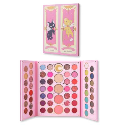 China Waterproof 63 Color ONEYIOO Eye Shadow Factory Direct Custom Waterproof  Large Sequin  Luminous Cartoon Powder Makeup Pallet Applicator Kawai IGOODCO ONEYIOO for sale