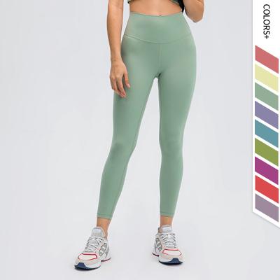 China D19037 Breathable No See Through Yoga Pants Women Leggings Super-Dri Classic Lulu Leggings With Key Pockets for sale