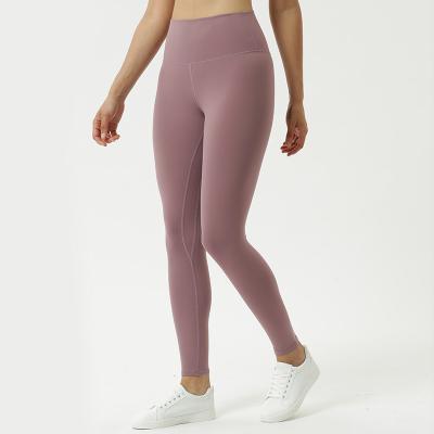 China M1852 Antibacterial High Waisted Yoga Workout Leggings For Women Lulu Ankle Butter Soft Length Line Up Workout Tights for sale