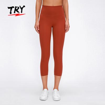 China S2048 hot sale antibacterial high waist gym leggings for women lulu capri yoga pants for sale