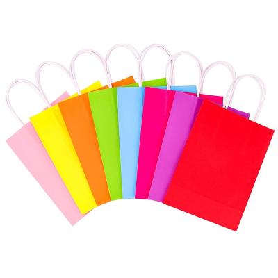 China Customized Printed Rainbow Goodie Party Paper Logo Handmade Bag for sale