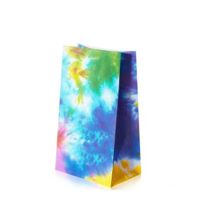 China Handmade Party Decoration Camouflage Dye Tie Party Gift Candy Colored Paper Bag for sale