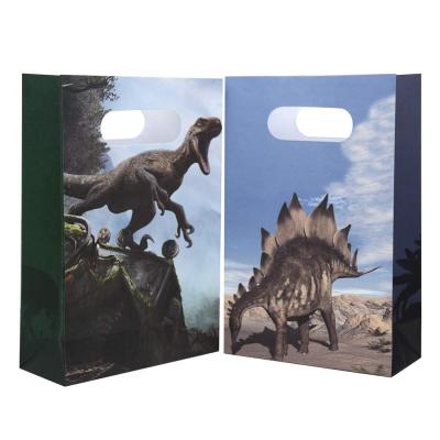 China New Design Handmade Dinosaur Gift Supplies Dinosaur Theme Gift Paper Bag for sale