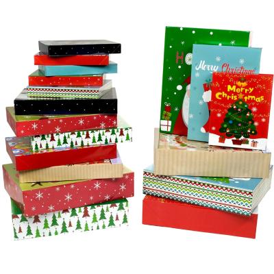 China Gift & Craft Hot Sale Manufactures Custom Made High Quality Assorted Sizes And Designs Christmas Gift Paper Boxes for sale