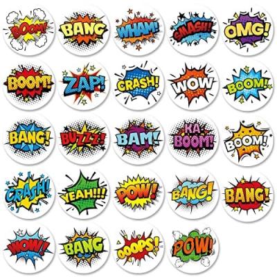 China Waterproof Gifts Rewards Superhero Boom Stickers Rumble Goodie Bags Gifts Bags AnimeTheme Party Stickers for sale